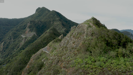 Fototapeta na wymiar Aerial survey above the mountains in Tenerife, Canary islands