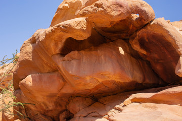 Coloured Canyon is a rock formation on Sinai peninsula. Sights of Nuweiba, Egypt.