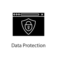Data protection glyph icon