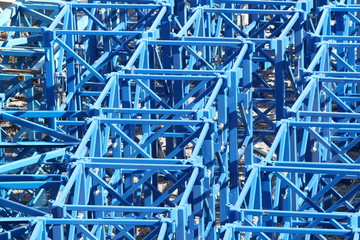 Iron structure of disassembled crane