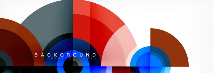 Round circles and triangles abstract background