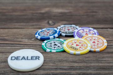 poker chips and cards