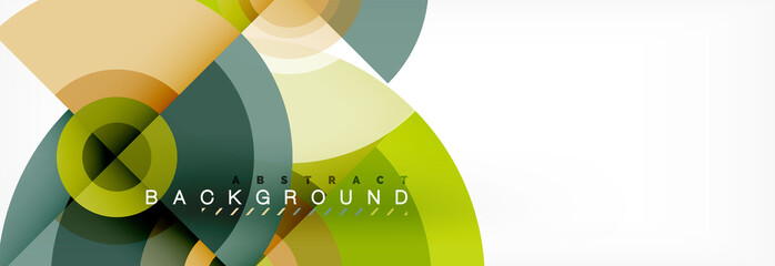 Circle abstract background with triangular shapes for modern design, cover, template, brochure, flyer.