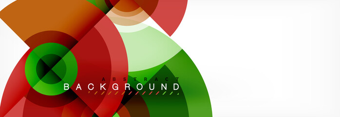 Fototapeta premium Round shapes vector abstract background. Trendy circle shapes composition vector