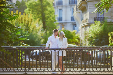 Romantic couple having a date in Paris