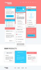 Modern website design for business, vector illustration
