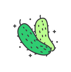 Pickles line icon on white background for graphic and web design, Modern simple vector sign. Internet concept. Trendy symbol for website design web button or mobile app