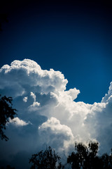 blue sky with clouds