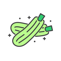 Zucchini line icon on white background for graphic and web design, Modern simple vector sign. Internet concept. Trendy symbol for website design web button or mobile app