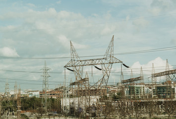 transformer on a background of sky