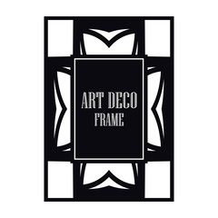 Vector geometric frame in Art Deco style. Abstract art deco vector element for design