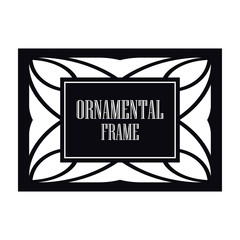 Vector geometric frame in Art Deco style. Abstract art deco vector element for design