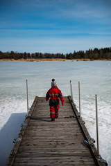 child on jetty