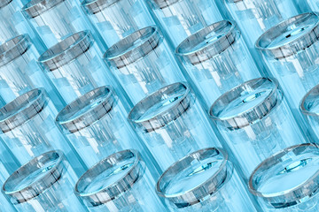 transparent blue liquid background, 3d rendering