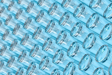 transparent blue liquid background, 3d rendering