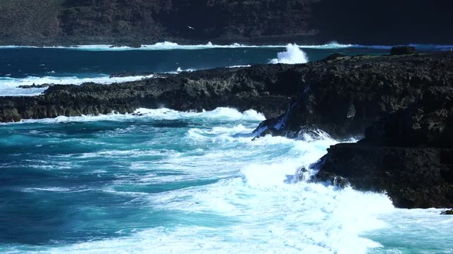 Coast of Tenesar, Lanzarote island, Canary Islands, Spain, Europe