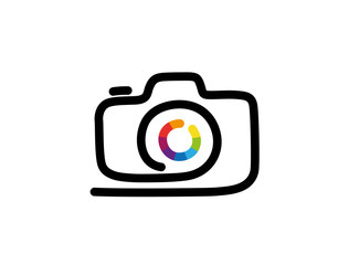 Creative Abstract Camera Colors Logo