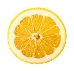 Half of lemon isolated on white background