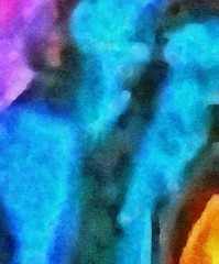 Colorful scratched grunge texture. Dry oil strokes background. Design pattern.