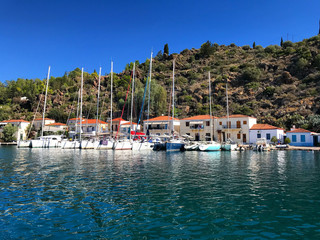 Fototapeta na wymiar Greece, yacht, Saronic Gulf, rest on a yacht, adventure, islands