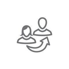 Referral Job Reference Icon  with recommendations, performance review, etc ideas