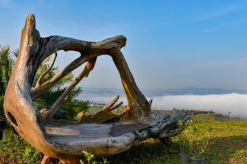 Fototapeta premium Watch the mist in the morning.