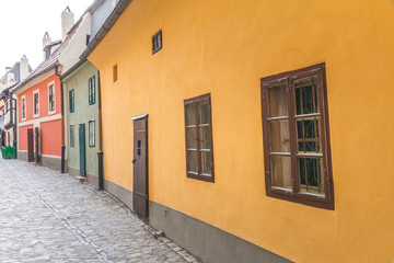 Fototapeta na wymiar The Golden Lane street in Prague, Czech Republic, Europe.