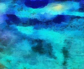 Colorful scratched grunge texture. Dry oil strokes background. Design pattern.