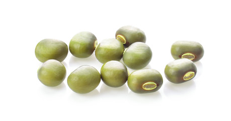 Mung beans isolated on white background.