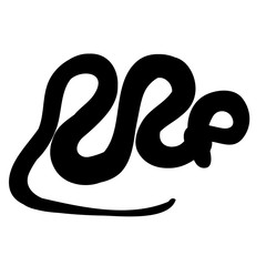 isolated, snake silhouette