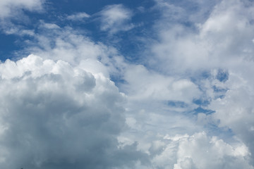 Beautiful blue sky with clouds