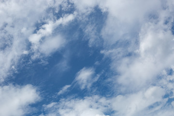 Beautiful blue sky with clouds