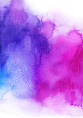 big purple blue pink watercolor background, divorce, spot and spray