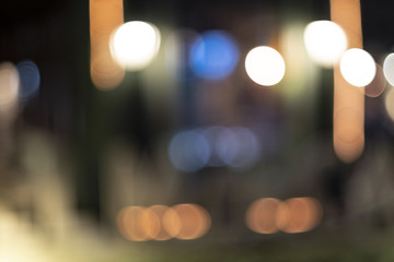 lights on the street abstract bokeh focal defocus circle background