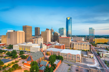 Oklahoma City, Oklahoma, USA downtown skyline - obrazy, fototapety, plakaty