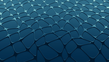 Obraz premium Liquid grid abstract blue pattern background, 3d rendering