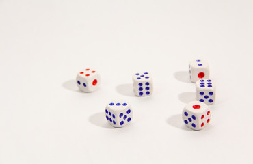 Dice on white background