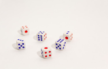 Dice on white background