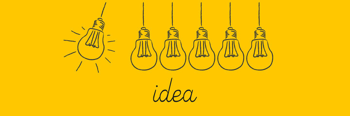 idea - light bulb pendulum yellow