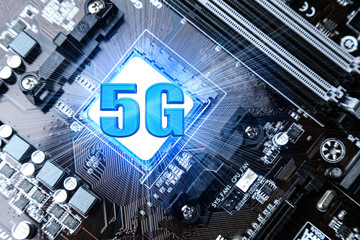 CPU on computer mainboard