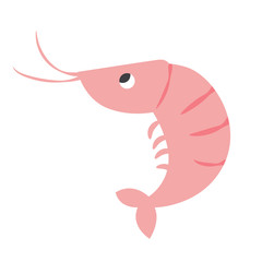 Shrimp vector icon illustration