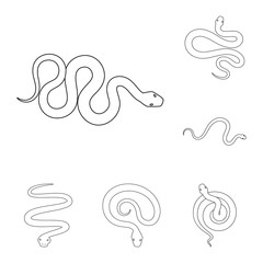 Vector illustration of poison and evil logo. Set of poison and bite stock vector illustration.