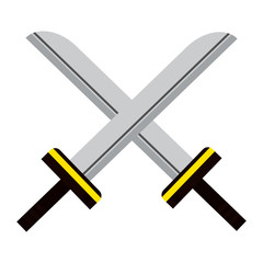 Cartoon Crossed Swords