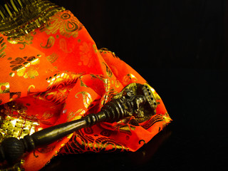 lord ganesha with orange cloth