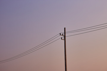 Electricity post with transmission power