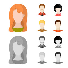 Vector design of professional and photo icon. Set of professional and profile stock symbol for web.