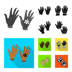 Vector illustration of silhouette and safety sign. Collection of silhouette and comfort stock vector illustration.