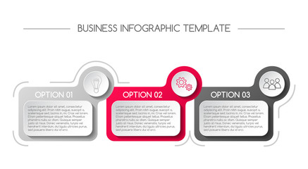 Business infographic with icons. Vector