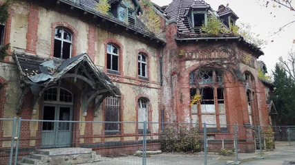 Papier Peint photo Ancien hôpital Beelitz Beelitz Heilstätten ruine la cantine