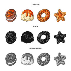 Vector design of confectionery and culinary sign. Set of confectionery and product vector icon for stock.